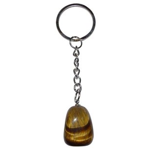 Tigerauge Trommelstein Schlsselanhnger ca. 20-25 mm mit Kette und Schlsselring