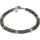 Edelsteinarmband Labradorit facettiert, vers. Hmatit,...