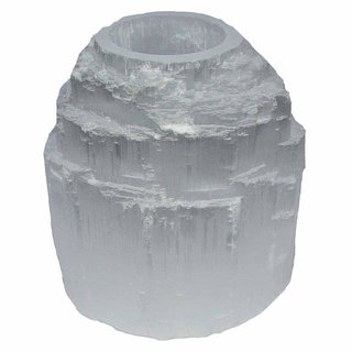 Selenit Teelicht in Form eines Eisberges ca. 10 x 8 cm aus Marokko ugs. auch Marienglas