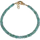 Armband Smaragd facettiert, ca. 18.5-21 cm, 925oo Silber