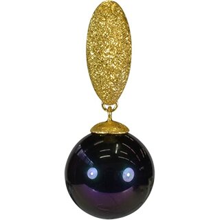 Funk-Anhnger Magnetclip Tamouree Muschelkernperle, Peacock, Stardust, 925oo Silber vergoldet