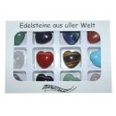12 Stück Herz Handschmeichler ca.25 mm Steinarten...