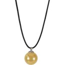 Tamouree Muschelkernperle Perle Gelb, ca. 16 mm, 925oo...