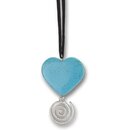 Howlith-Trkis Herz mit 925oo Silber Energie-Spirale,...