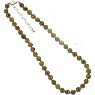 Edelstein Kette - Landschafts-Jaspis Collier ca. 45 cm, ca. 165 Karat (=ca. 33 Gramm)