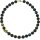 Kette - Lavastein Collier mit vergoldetem Achat, 925oo Silber vergoldeter Karabiner, ca. 47 cm