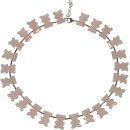 Edelstein Kette - Rosenquarz, Bären-Motiv,...