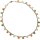 Funk-Collier Edelsteinkette Mondstein Tropfen facettiert mit Labradorith, opalisierend, ca. 45 cm