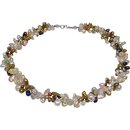 Edelsteinkette Bltencollier Ssswasser Zuchtperlen Kette...