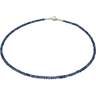 Edelstein Kette Cyanit facettiert,, Kette ca. 47,5 cm, 80 Karat = ca. 16 Gramm