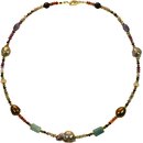 Funk-Collier Hochwertige Edelstein Mix Kette, 925oo...