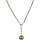 Funk-Collier Edelstein Kette Gold-Pyrit fac, ca. 45 cm, 925oo Silber mit Charm