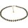 Edelstein Kette Pyrit, Würfelform, 925oo Silber vergoldet, ca. 45 - 51 cm