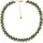 Edelstein Kette Pyrit, Tropfen, 925oo Silber vergoldet, ca. 43 - 48,5 cm