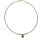 Edelstein Kette - Labradorit facettiert mit Pavée Kugel, 925oo Silber, ca. 45,5 cm