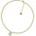 Funk-Collier Edelstein Kette - Goldquarz facettiert mit Star Dust Achat Druse, 925oo Silber, ca. 44,5-50 cm