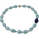 Amazonit Edelsteinkette matt mit Lapis Lazuli, 925oo...