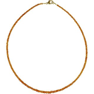 Funk-Collier Mandarinengranat facettiert, ca. 46 cm, ca 50 Karat, 925oo SI verg. Schlo