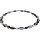 Edelstein Kette Mond Achat mit schwarzen und weissen Mond-Elementen, ca. 47 cm, 925oo Silber