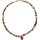 Edelstein Kette - Turmalin Chips-Collier, mit rosa Turmalin, 925oo Silber Schloss, ca. 47,5 cm