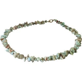 Larimar-Collier mit Muttergestein, ca, 44,5 cm, Natursteinkette