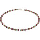 Funk-Collier Edelstein Kette Rubin, Labradorit, Apatit...