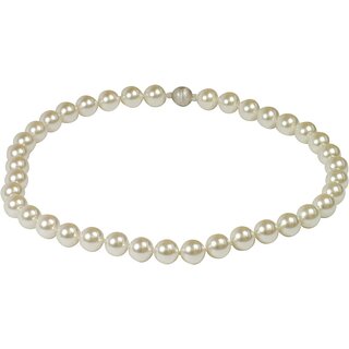 Tamouree Muschelkernperlen Collier, wei, 11mm, Magnetschloss, ca. 47 cm