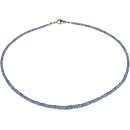 Tansanit facettiert Natur, ca. 46 cm, ca. 55 Karat,925oo...