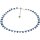 Funk-Collier Edelsteinkette Cyanit Tropfenform, 925oo Silber, ca. 100 Karat, ca. 42,5-48 cm