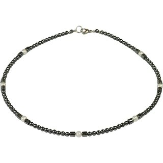 Edelsteinkette Hmatin mit Ssswasser Zuchtperlen, weiss, ca. 45,5 cm