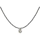 Funk-Collier Edelsteinkette Blutstein facettiert,...
