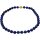 Funk-Collier Edelstein Kette Lapis Lazuli, Ø 10 mm, 925oo SI verg. Magnetschloß, Damen