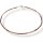 Funk-Collier Edelsteinkette Tundru Granat, Rondell-Form, 925oo SI Schloß, ca. 45 cm, Damen
