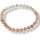 Funk-Collier seltener Natur Erdbeerquarz (Strawberryquarz) facettiert, ca. 14 mm, Magnetschloß, ca. 48 cm