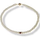 Funk-Collier Süsswasser Zuchtperle mit fac. Rubin,...