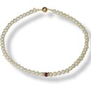 Funk-Collier Ssswasser Zuchtperle mit fac. Rubin,...