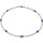 Funk-Collier Süsswasser Zuchtperlen Kette Damen mit blauem Achat, ca. 44 cm