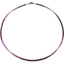 Funk-Collier facettierter Rubin im Farbverlauf gefdelt,...