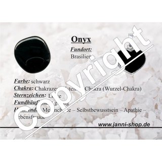 Onyx Kamm ca. 80 x 60 mm mit 8 Zacken auch zur Edelstein Massage