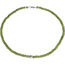 Edelsteinkette Peridot mit Silberelement, ca. 45.5 cm, Damen