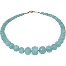 Funk-Collier Edelstein Kette Aquamarin facettiert, ca....