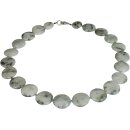 Funk-Collier Edelsteinkette Pyrit in Muttergestein,...