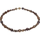 Funk-Collier Perlenkette Keshi Perle, Muschelkernperle,...