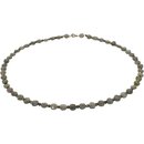 Edelsteincollier Labradorit facettiert, 925oo Silber...