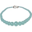 Edelstein Kette Aquamarin facettiert, ca. 51 cm,...