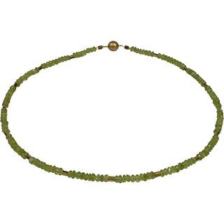 Edelsteinkette Peridot facettiert, Magnetschloss, ca. 43.5 cm, Damen