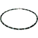 Edelstein Collier Smaragd fac, Apatit, 925oo Silber...