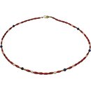 Funk-Collier Bambuskoralle rot, Lapis Lazuli, Sw....