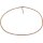 Textil Halsreif, metallic-Look ca. 43 - 46.5 cm, Karabiner, Rosé