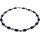 Grüner Chalcedon, Jaspis, vers. Edelstein, 925oo Silber Schloß, ca. 46 cm